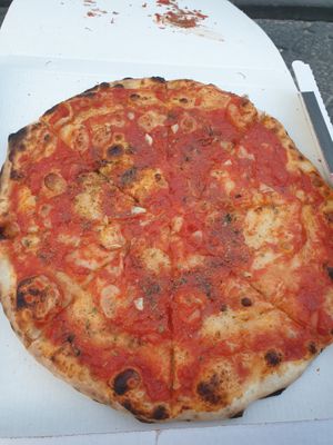 Napoletana pizza €10.00 at Pizzeria Donna Stella in Amalfi