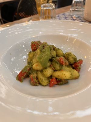 Vegan pesto gnocchi   at Pizzeria Donna Stella in Amalfi