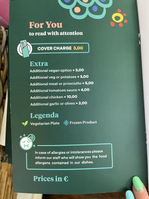 Menu  at Pizzeria Donna Stella in Amalfi