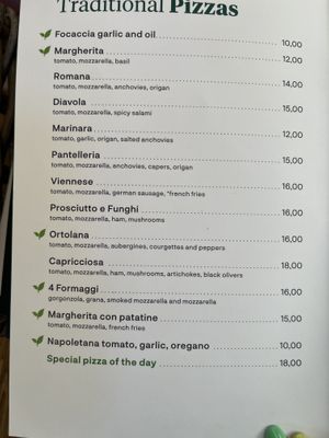 Menu  at Pizzeria Donna Stella in Amalfi