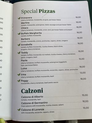 Menu  at Pizzeria Donna Stella in Amalfi