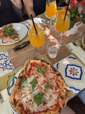 Margherita with vegan cheesee  at Pizzeria Donna Stella in Amalfi