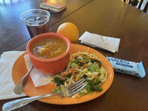 I ate some of this awesome salad before taking the photo of my lunch special.  at Souper Jenny in Roswell