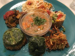 Single course vegan dish at Baia dei Lombardi in Vieste