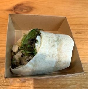 Plant-based [mock] chicken avocado wrap.  
Only half.  I ate the the rest :) at Green Common - Future Bar in Kowloon
