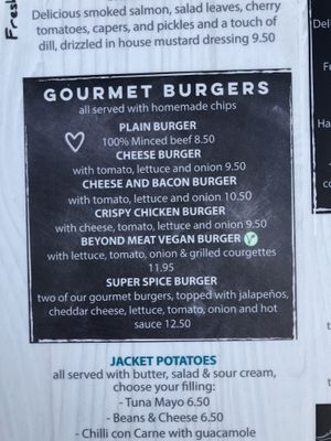 Menu!  at Lost World Restaurant in Lanzarote