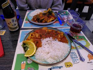 Biryani and Aloo Gobi at Mero Buddha Nepali Kitchen in Muenster