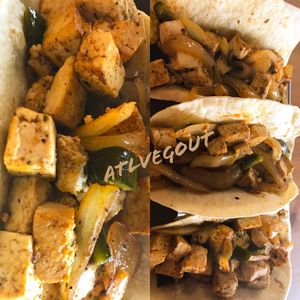 “Hella” blackened tofu tacos  at Trend Urban Cafe in Stone Mountain