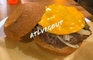 Trendy mess burger  at Trend Urban Cafe in Stone Mountain