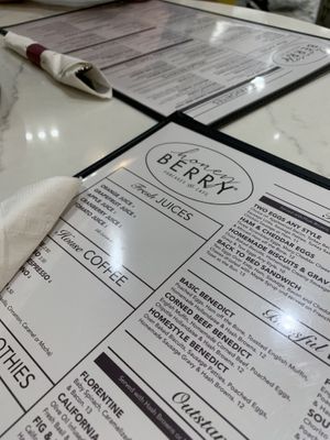 Menu at Honey Berry Cafe in Lombard