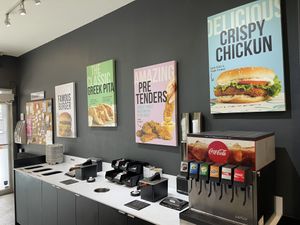 Soda and Condiments  at Odd Burger in Toronto