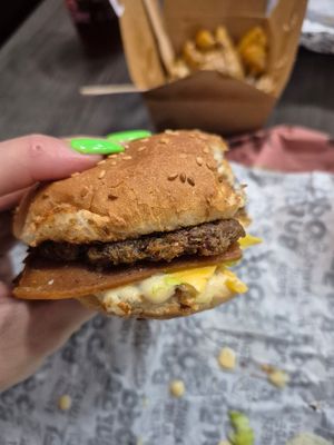 Bacon famous melt at Odd Burger in Toronto