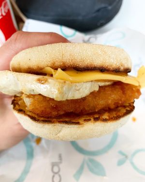 ham maple crunch. ones of my favorite breakfast sandwiches of all time   at Odd Burger in Toronto