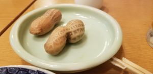 Peanuts (had already eaten a couple) at Wataru in Tokyo