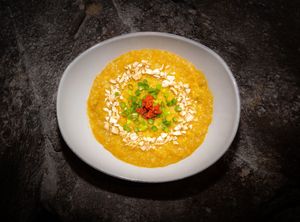 Labu Congee
-
Pumpkin based congee served with sides to suit your tastebuds at VANA in Karo