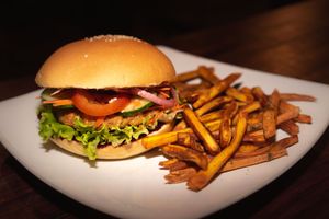 Wild West
-
Tempeh Patty veggie burger  at VANA in Karo