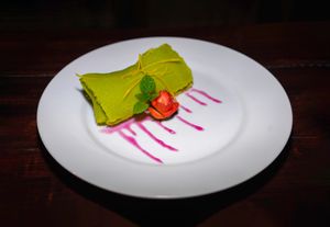 Roll of Pandan
-
Fruit filled sweet pandan roll at VANA in Karo