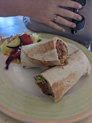 Shawarma wrap at Plant Cafe in Cape Town
