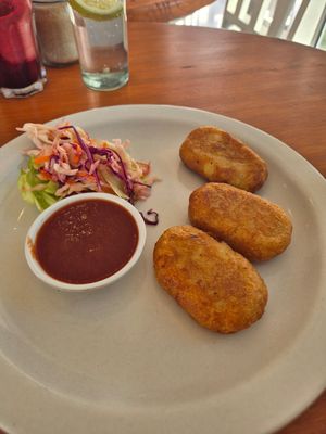 Cheese potatoes at Plant Cafe in Cape Town