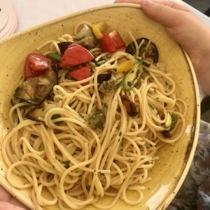 Spaghetti all’ortolana 12€  at Lo Spuntino in Camogli