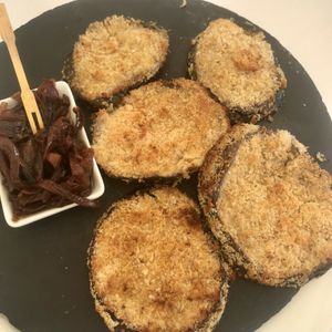 Melanzane pannate con   at Lo Spuntino in Camogli