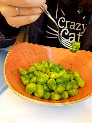 Gnocchi al pesto at Lo Spuntino in Camogli