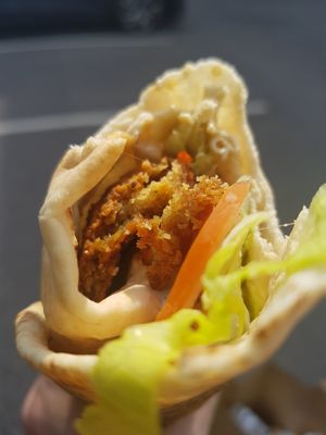 Falafel wrap at Falafel Fella in Darlington