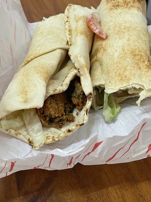 Falafel wrap  at Falafel Fella in Darlington