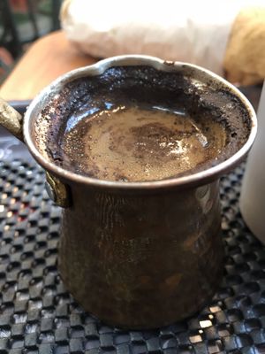 Arabic coffee  at Falafel Fella in Darlington