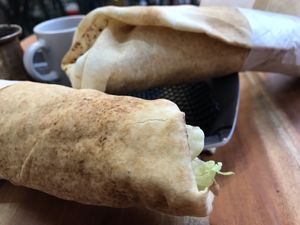 Falafel wraps  at Falafel Fella in Darlington