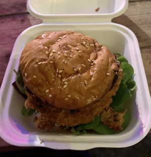 Festive chick’n burger @ Leonardslee  at Flux in Brighton