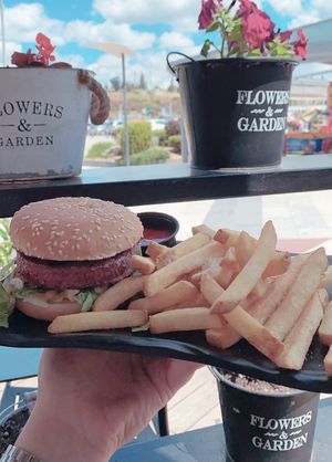Non meat burger at Goody's Burger House in Thessaloniki