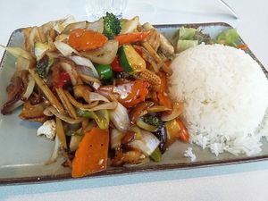 Khing (sic) vegan with shiitake mushrooms at Baan Thai in Spanga