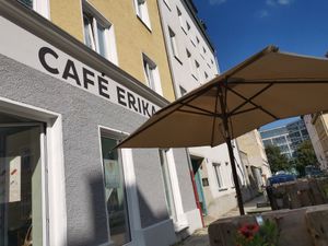 Outside at Cafe Erika in Munich