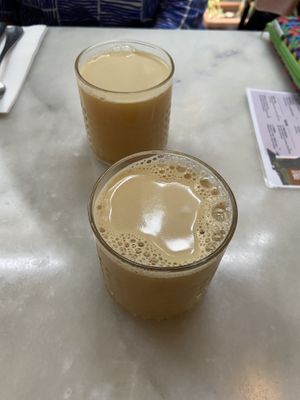 Hot apple juice with ginger shot  at HART in Antwerpen