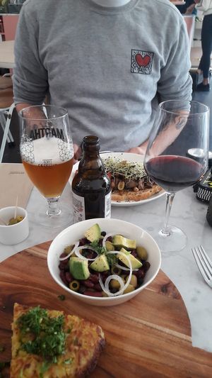 Tortilla and bread with cashew at HART in Antwerpen