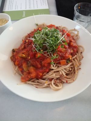 Seitan bolognese at HART in Antwerpen