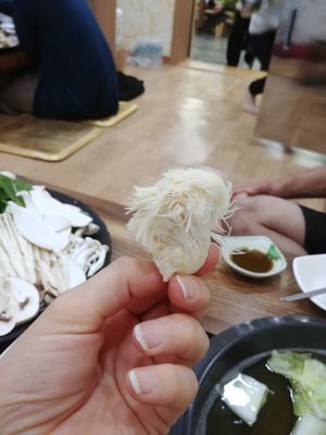 Hair mushroom at Mushroom Shabu Shabu 버섯샤브샤브 in Seogwipo