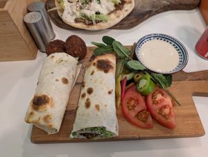 Falafel sandwich at Falafel en Hummus in The Hague