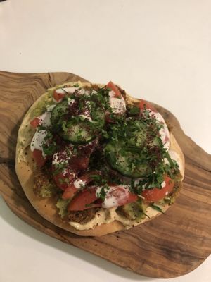 Falafel pizza at Falafel en Hummus in The Hague
