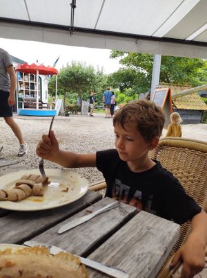 Pannenkoek met stroop at Pannekoekenmolen De Graanhalm in Burgh-haamstede