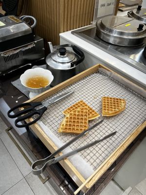 Waffle  at Salrim Vegetarian Buffet 살림 채식뷔페 - Nam in Gwangju