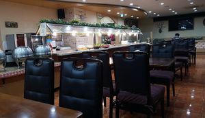 Interior of location, seating area - regular tables at Salrim Vegetarian Buffet 살림 채식뷔페 - Nam in Gwangju