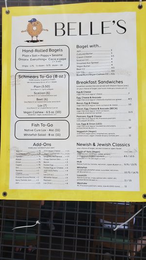 A couple V options at Belle's Bagels in Los Angeles