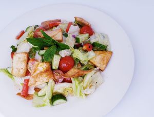 Medetirrean fresh salad. at Shish in Toronto