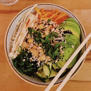 BYO vegan poke bowl  at Ono Poke Bowl in Budapest