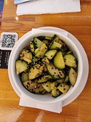 Cucumber salad (vg) at Ono Poke Bowl in Budapest