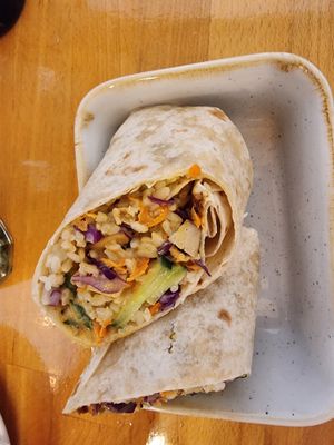 Vegan wrap at Ono Poke Bowl in Budapest