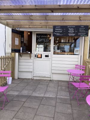 Outside- counter ordering  at The Cure Vegan Food in South West London