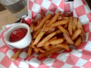 Seriously, the hand-cut fries are fantastic. at HungryBadger Cafe in Madison